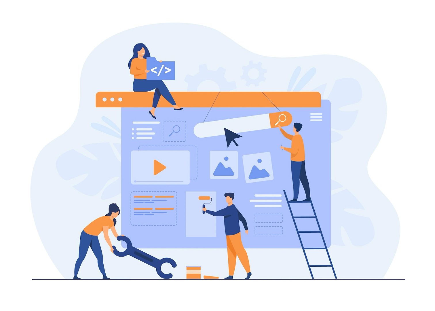 Illustration d’une refonte de site WordPress avec optimisation du design, du contenu et de l’expérience utilisateur